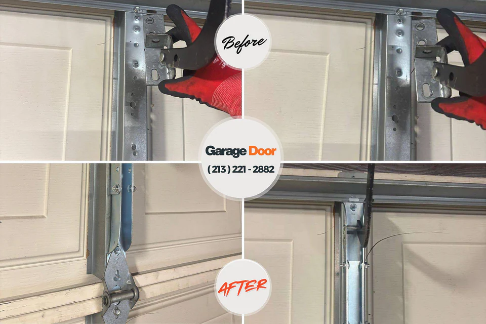 Before and after: garage door repair New Brockton, AL